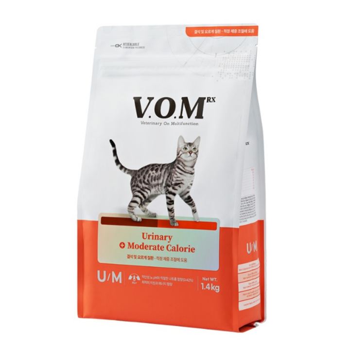 免運 VOM貓處方 泌尿道及低卡路里配方 (U/M) 貓處方 貓飼料 貓乾糧 1.4kg