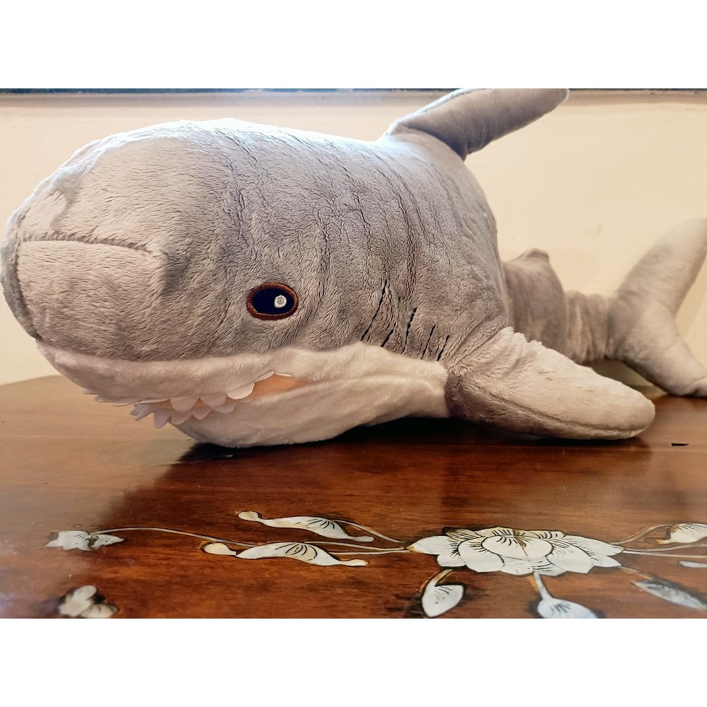 二手 鯊鯊 鯊魚 布偶 填充 玩具 IKEA 大尾 限量
