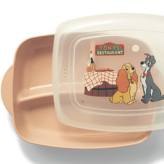（微波爐、洗碗機適用）日本製🇯🇵迪士尼 小姐與流氓 三格 餐盤 餐盒 211餐盤 便當盒 盤子