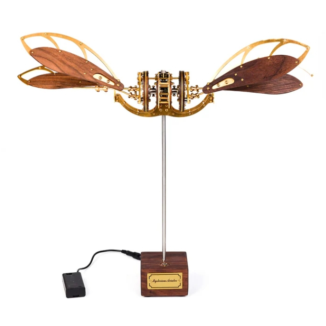 =時空迴廊= 預訂 金屬實木 3D 動態機械 工藝品 神秘飛機 DIY 組裝模型