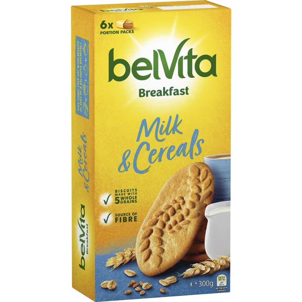 法國Belvita Fibre Breakfast Biscuits 水果5穀物早餐餅乾/牛奶5穀物早餐餅乾