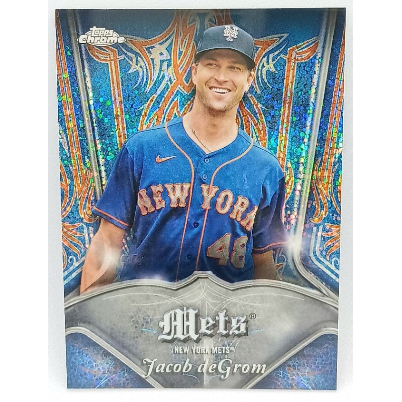 Jacob deGrom 球員卡 大都會賽揚強投 Topps 各年普特卡 Chrome金屬卡 遊騎兵 mlb 棒球卡