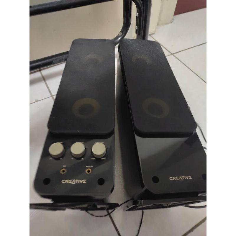 主喇叭故障爆音或無聲 副喇叭正常 零件品Creative GigaWorks T40II MF1615 1616 小臥