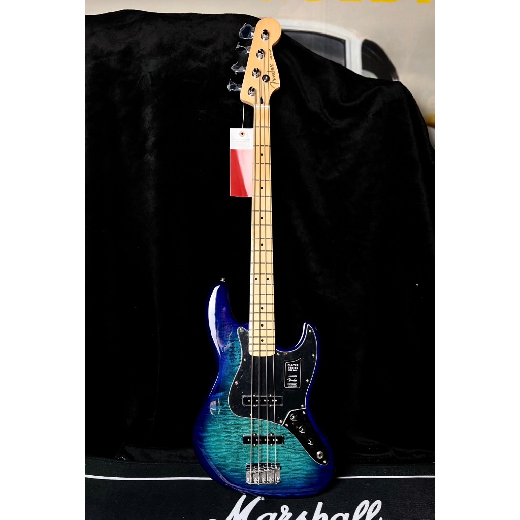 【名人樂器明誠店】全新限量版 Fender LTD Player Jazz Bass 墨廠 稀有虎紋 藍漸層