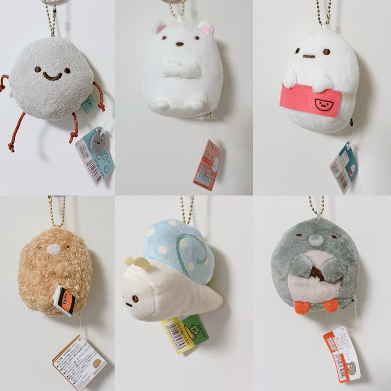 全新）日本正版 San-X角落生物 掛吊飾 白熊 豬排 蝸牛 灰塵 鼴鼠 幽靈 玩偶 角落小伙伴 娃娃 迷你 手機包包