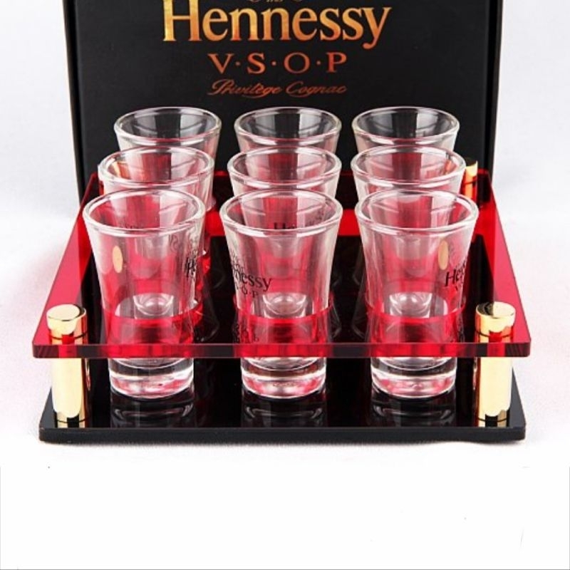 【全新】軒尼詩九宮格一口杯 Hennessy九宮格小酒杯 玻璃杯 酒杯