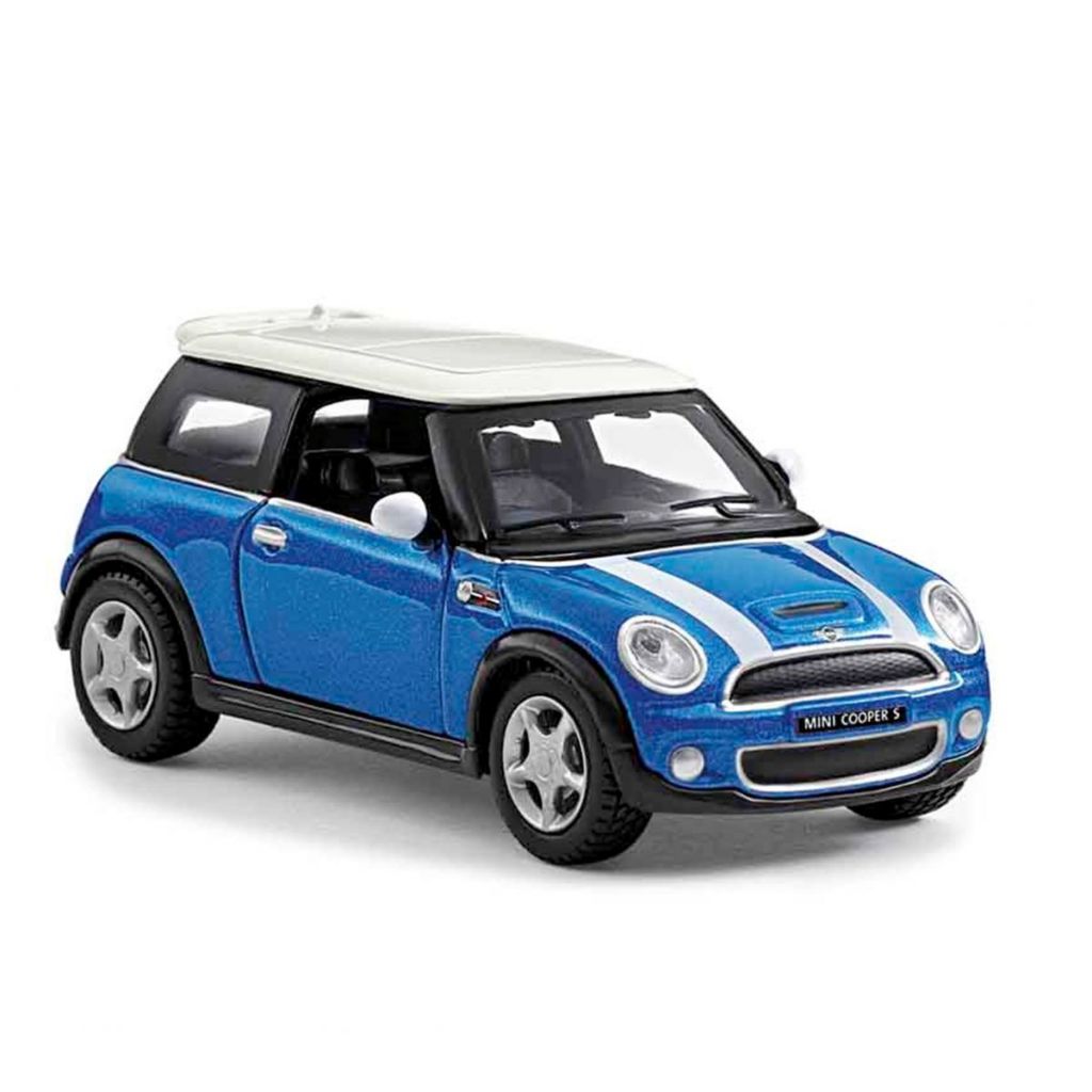現貨MINI Cooper S｜1:36｜金屬模型車 迴力車 玩具 兒童 禮物 收藏 BMV 藍