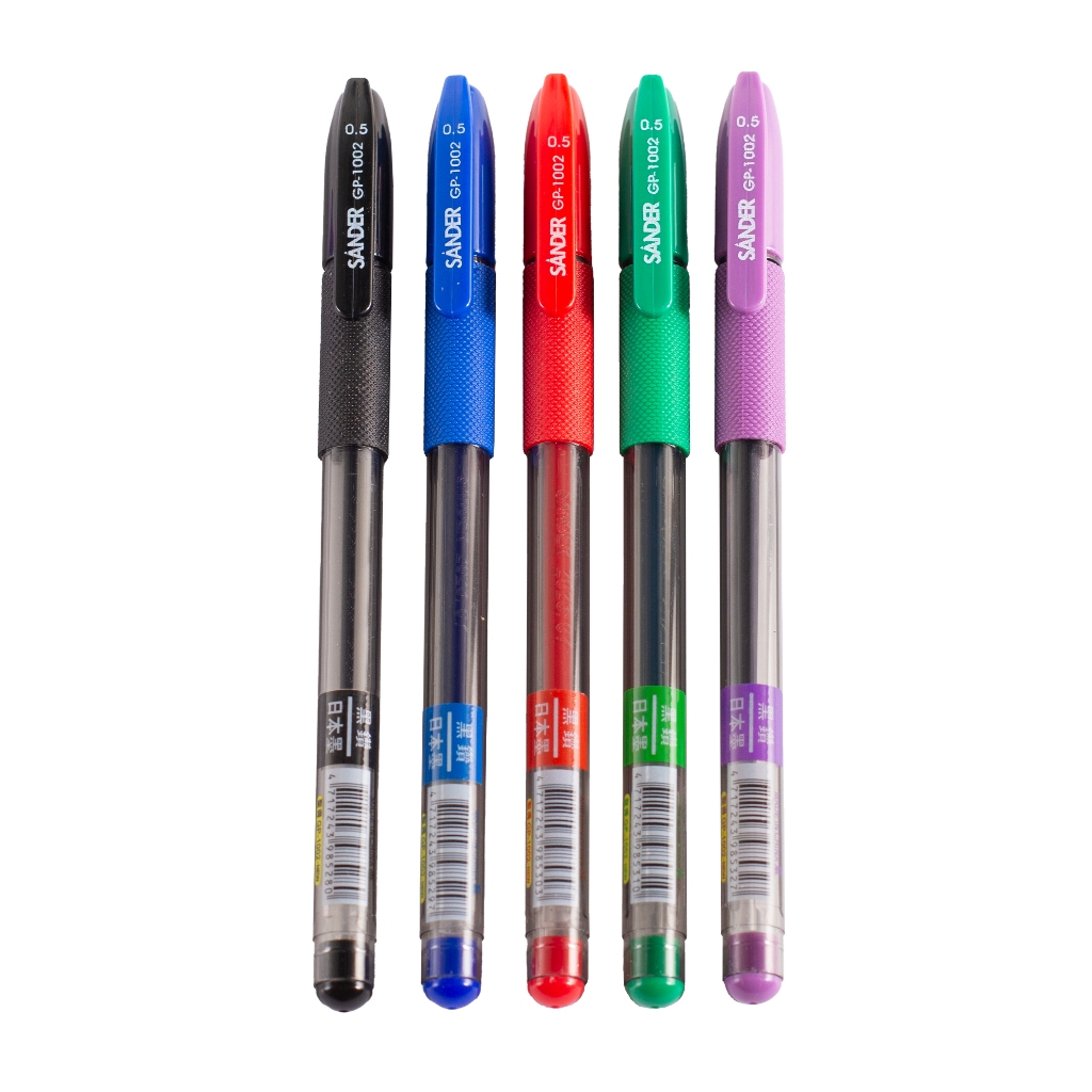 【SANDER】聖得GP-1002 NEW黑鑽中性筆12支｜日本墨、韓國墨、0.5mm