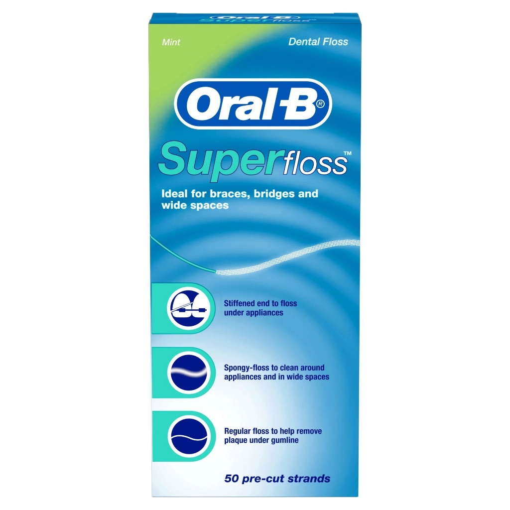 Oral-B歐樂B 三合一牙線 50條/盒 (總長30公尺)