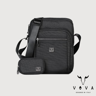 【寧寧精品】台中30年皮件店 VOVA 沃汎 中型斜背包 直立式斜背包-黑色/VA128-S09-BK 男背包區