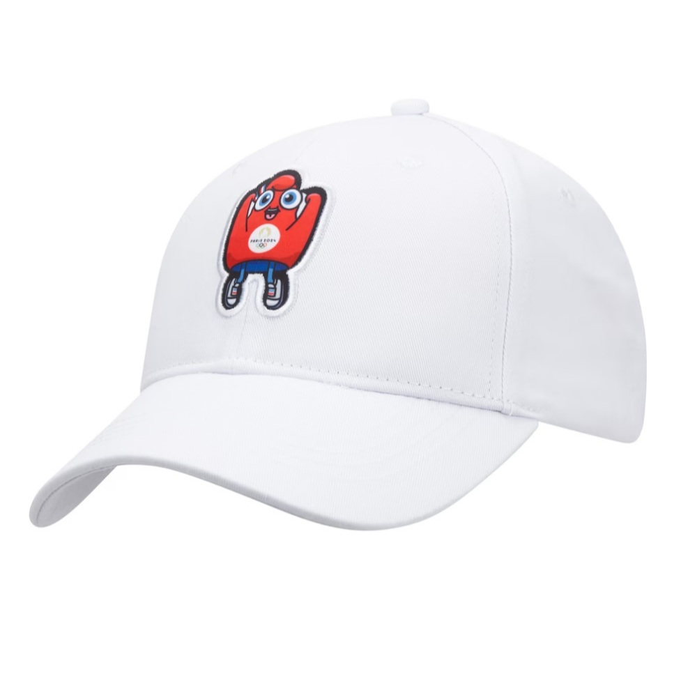 現貨秒出 2024 巴黎 奧運 吉祥物 官方紀念帽子 佛里奇帽愛心 老帽 鴨舌帽 棒球帽 白色 Paris
