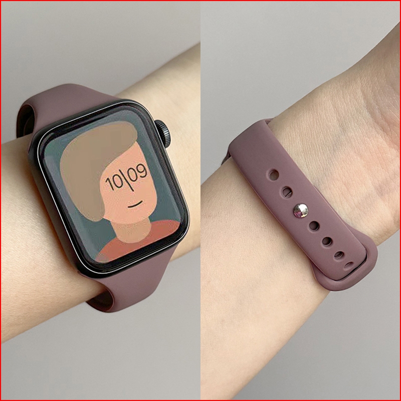 小蠻腰矽膠錶帶 apple watch 5 6 SE 7代 S8 S9 38 40 44mm 蘋果錶帶 錶帶 運動錶帶