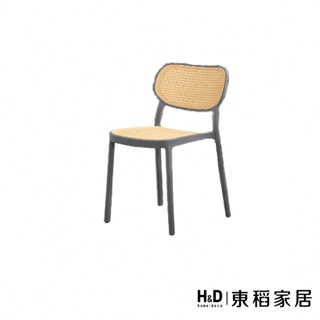 【東稻家居】灰色塑膠餐椅【TKHT-07409】