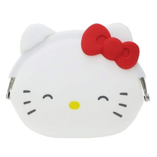 Hello Kitty 凱蒂貓~ HELLO KITTY 矽膠臉型零錢包(紅)*77710