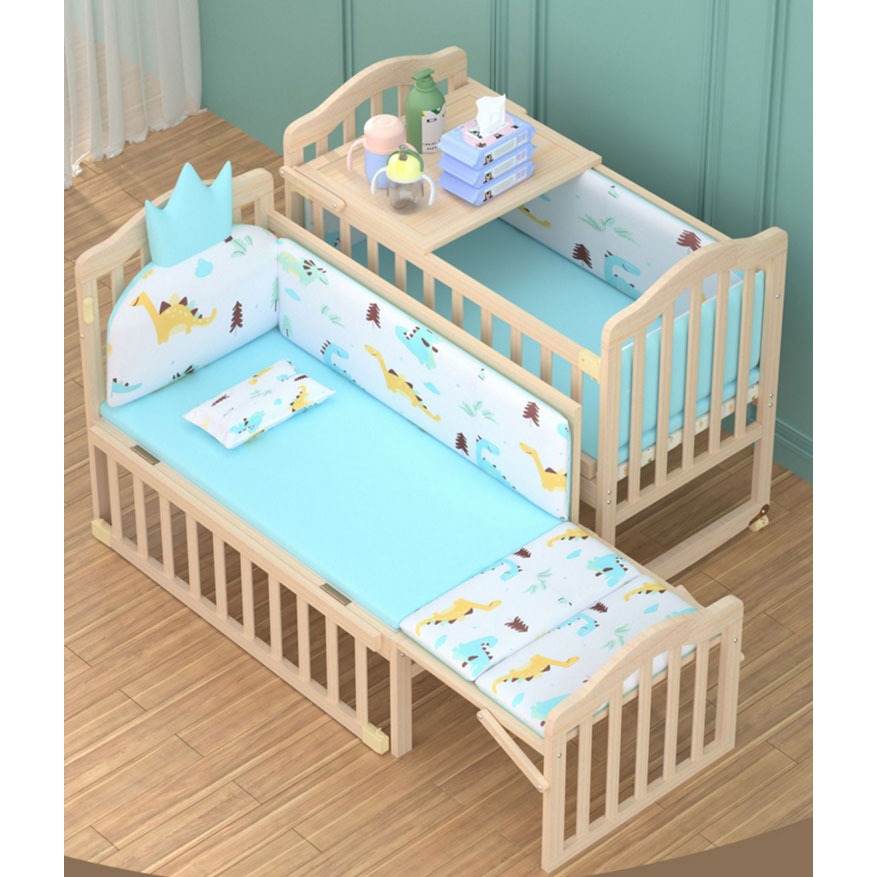 最新款 可貨到付款 多功能兒童床 兒童床 拼接床 延伸床 蚊帳床 床邊床 成長床 木質產品 無漆 無甲醛