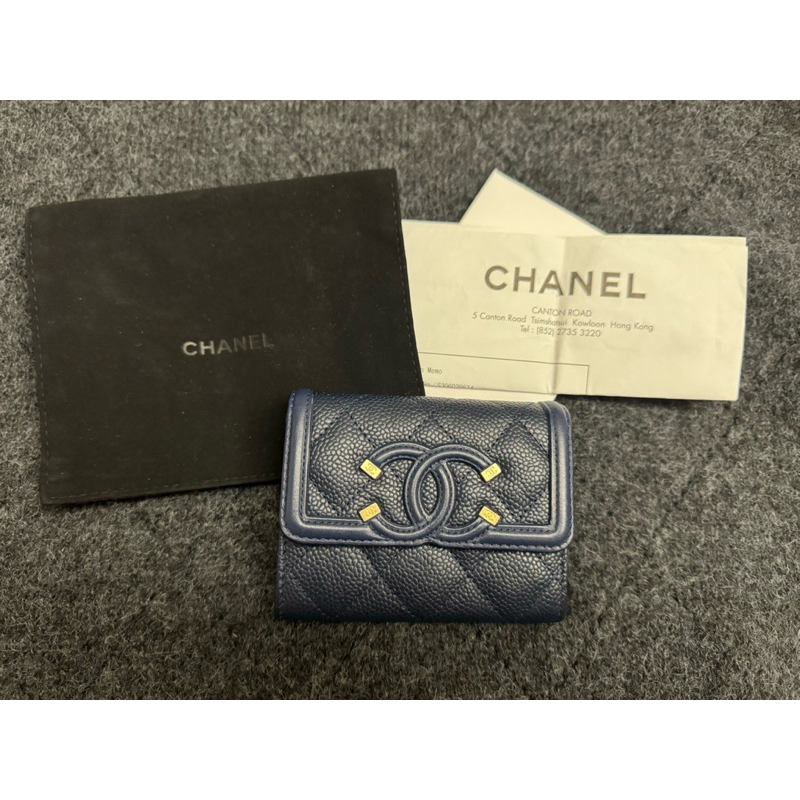 全新閒置品 Chanel 雙層卡包 機場系列