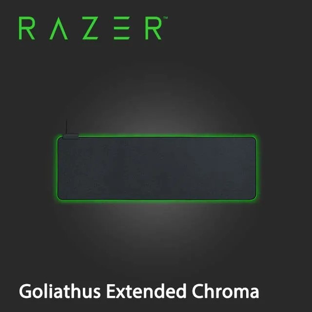 RAZER 雷蛇 GOLIATHUS EXTENDED CHROMA 重裝甲蟲幻彩版 電競滑鼠墊加長版 黑色