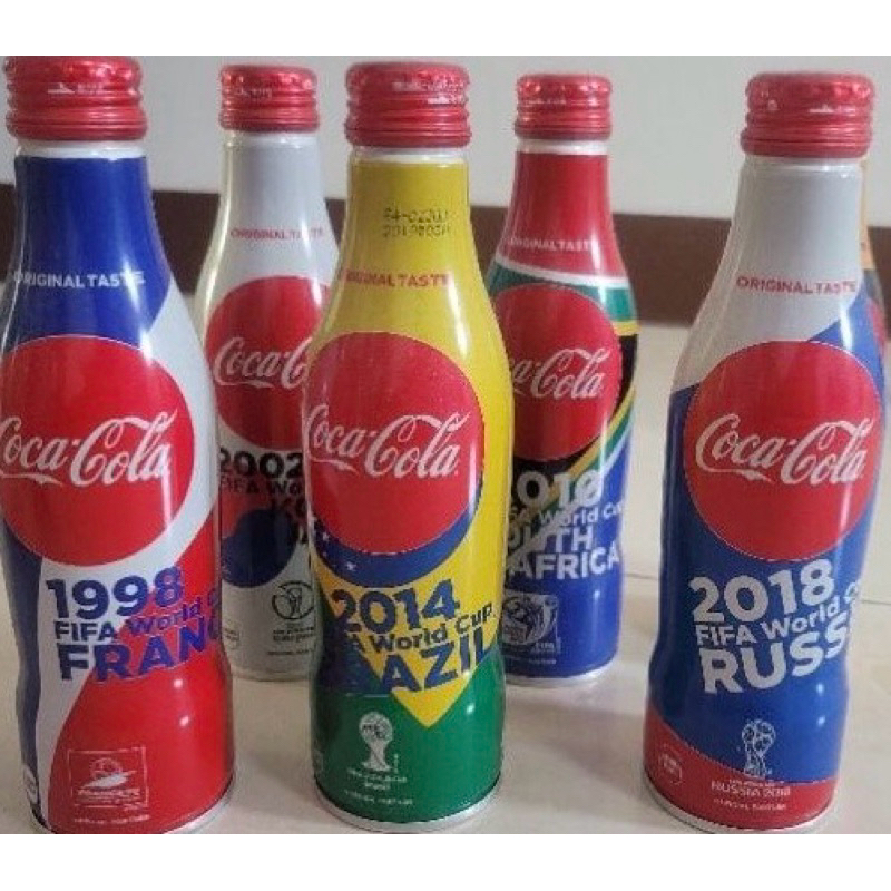 收藏 可口可樂世足紀念瓶一組6罐 250ml