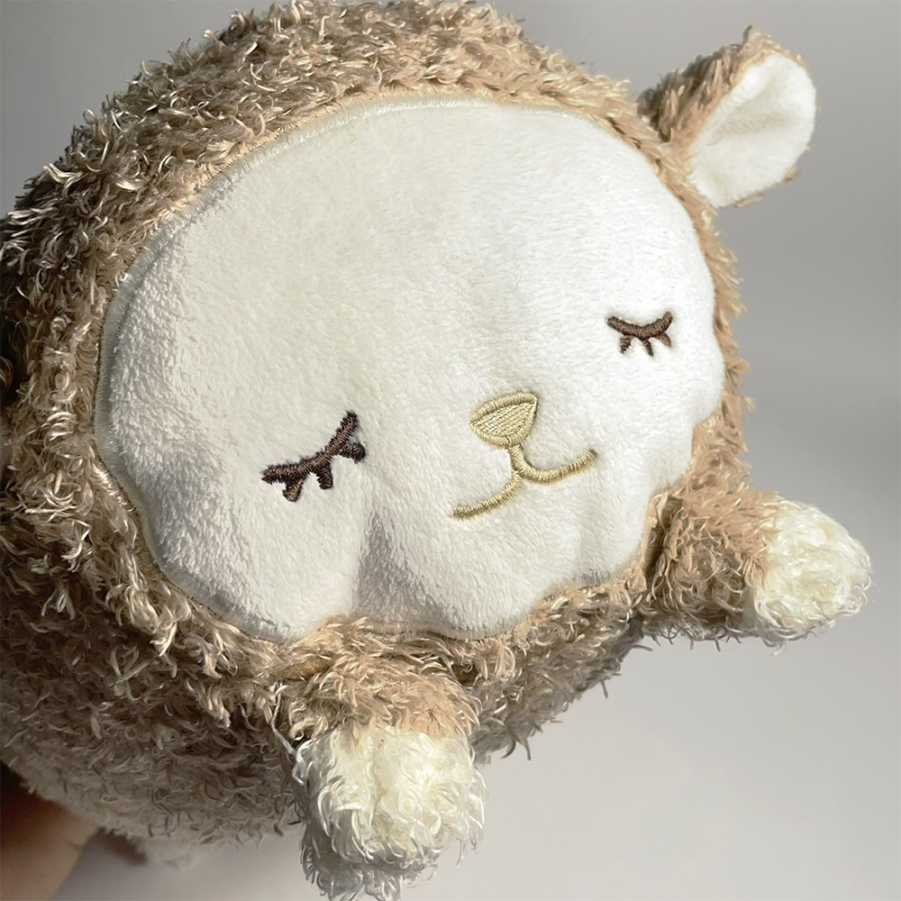二手 日本 Liv heart 睡覺羊 米色 綿羊 小羊 可愛 布偶 玩偶 娃娃 趴姿