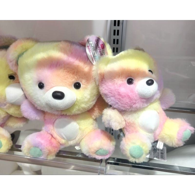 全新 DAISO 大創 可愛爆表 彩虹 小熊 填充娃娃 玩具 馬卡龍 炫彩色 熊 熊 玩偶 絨毛娃娃 大 小 2尺寸