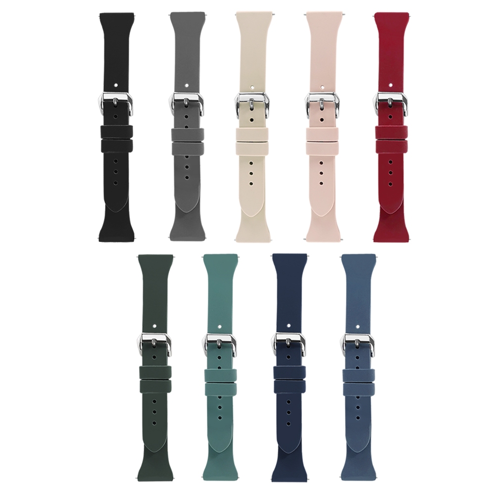 Watchband / 20.22mm / 各品牌通用 快拆 矽膠錶帶 粉/松綠/橄欖綠/白/黑/海軍藍/霧藍/紅/灰