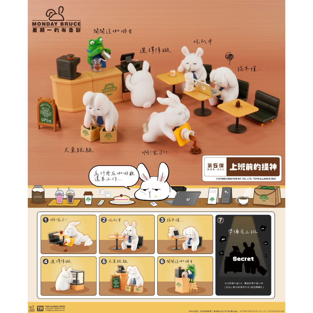 『現貨』 星期一布魯斯P5  上班前的提神 盒玩   盲盒  【蛋樂寶】