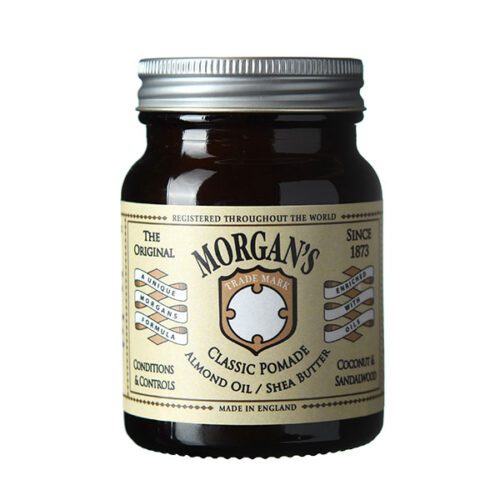 《送手梳+分裝盒》Morgan’s (奶黃標) 檀香椰子 油頭 中高光澤低定型 摩根髮油 Pomade morgans