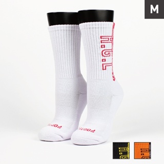 FOOTER H.G.L螢光運動氣墊襪 除臭襪 運動襪 氣墊襪 中筒襪(女-K215M)