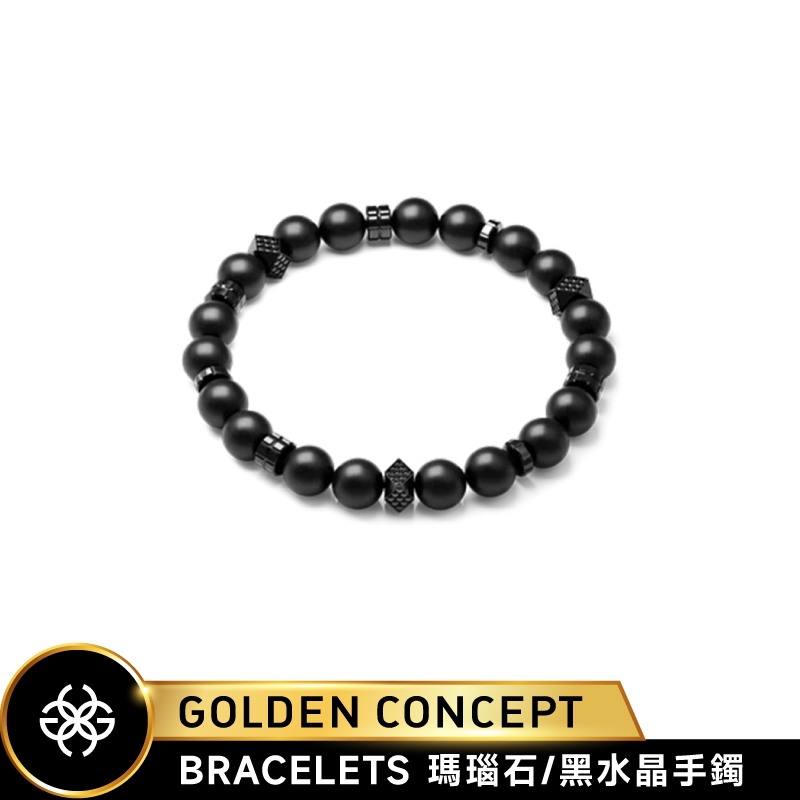 Golden Concept Bracelet 瑪瑙石 黑水晶手鐲  黑色M JB-BK-M