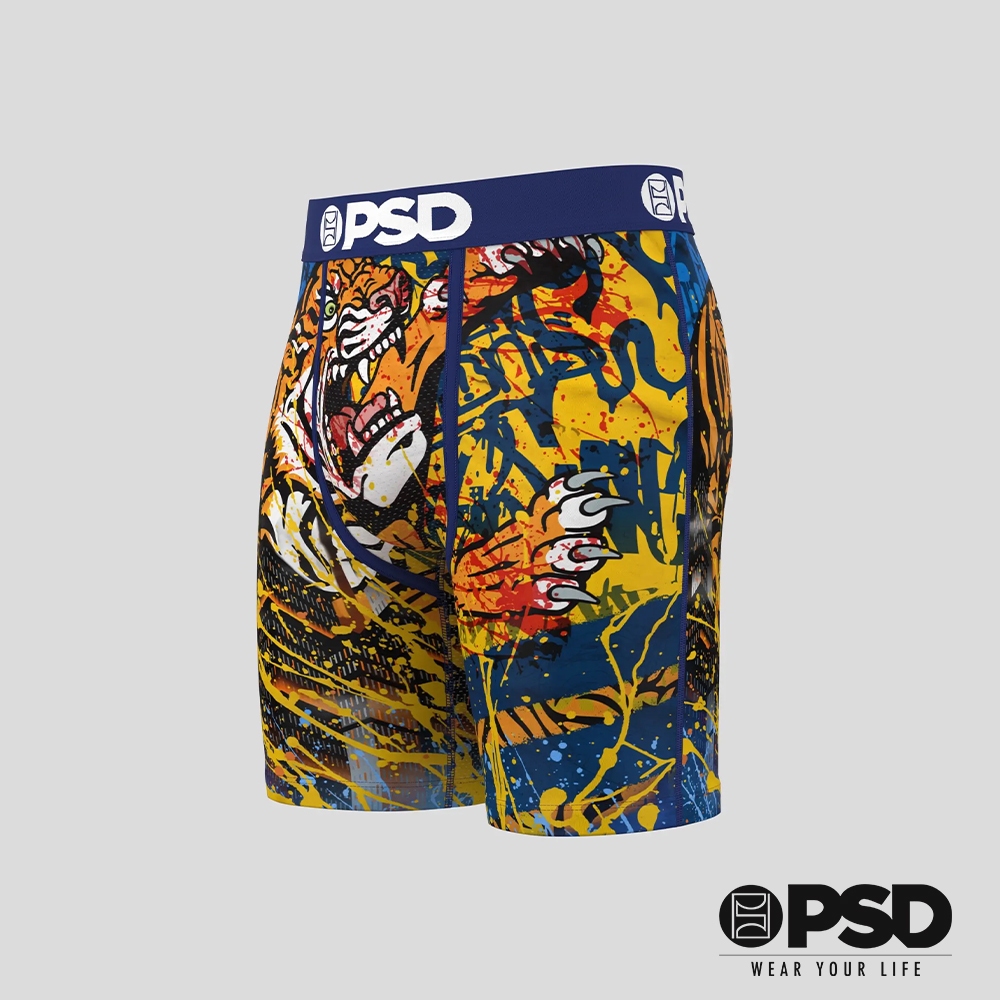 【PSD Underwear】ANIMALS- 平口四角褲-虎王-藍色