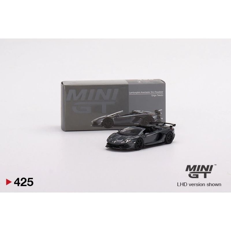 Mini GT 425藍寶堅尼Lamborghini Aventador SVJ敞篷大牛左駕附膠盒