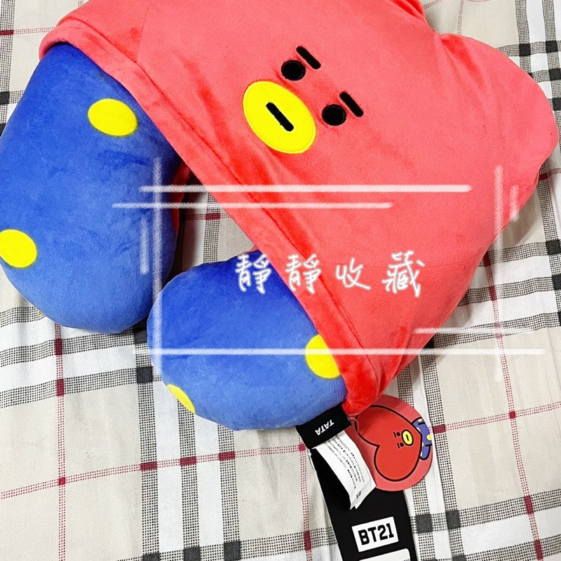 「BTS收藏」BT21正版韓國TATA款_連帽頸枕|頸枕帽|連帽枕|旅行枕