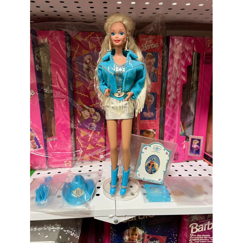 現貨 Barbie芭比娃娃Mattel 1993 Western Stampin Barbie西部牛仔芭比