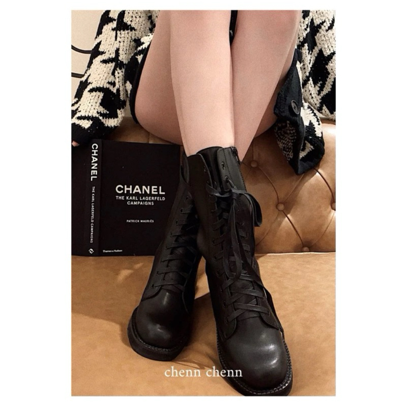 CHENN CHENN 綁帶中筒軍靴 size 39 全新