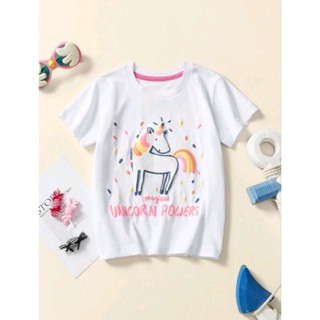 全新商品-小少女魔法獨角獸卡通圖案短袖T恤 3Y~4Y 零碼