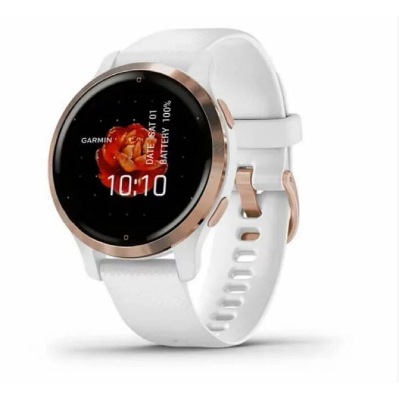 二手八成新🏅GARMIN VENU 2S AMOLED GPS 智慧腕錶 純白玫瑰金