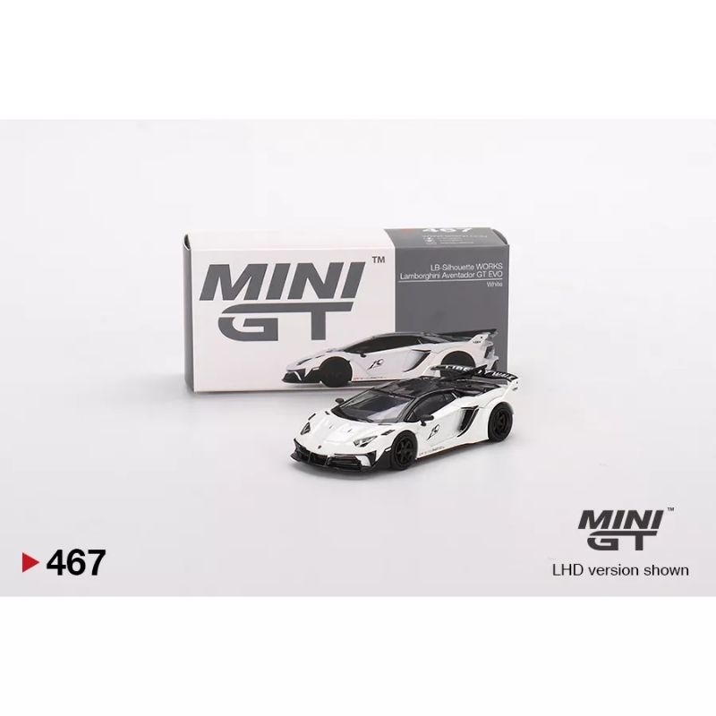 Mini GT 467 LB-Silhouette WORKS 藍寶堅尼大牛GT EVO左駕版 附膠盒