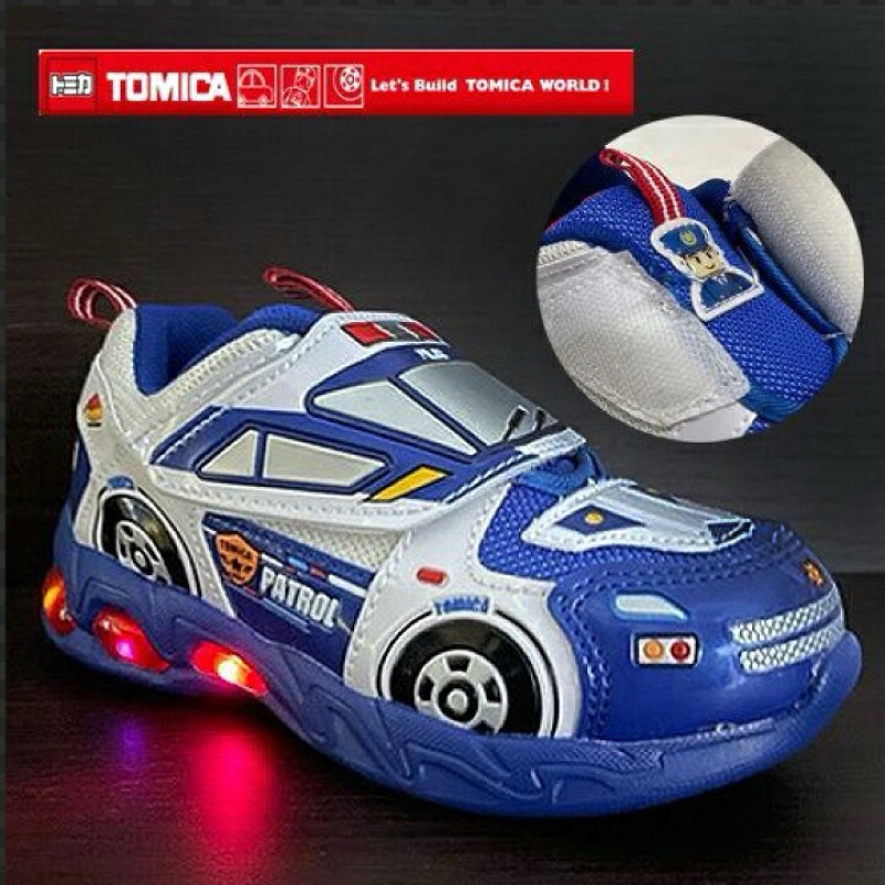 日本預購》日本正品 Tomica 雨鞋 發光 警車 消防車 LED 童鞋 運動鞋 警車鞋 車車 休閒鞋