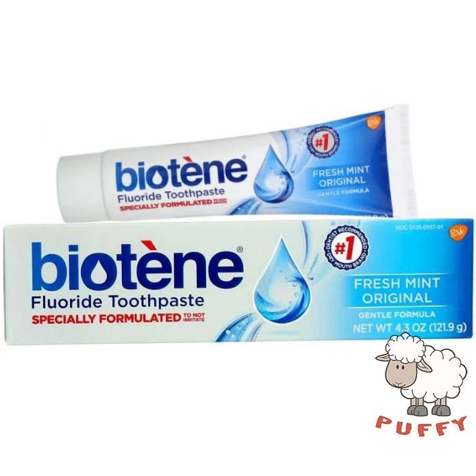 Puffy小舖 Biotene 保濕含氟牙膏 清新薄荷牙膏 牙膏 口腔清潔 薄荷牙膏 口腔保濕 含氟牙膏