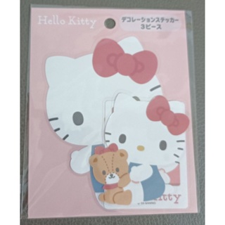 * 日本 三麗鷗 Hello Kitty 凱蒂貓 造型 貼紙 共3張