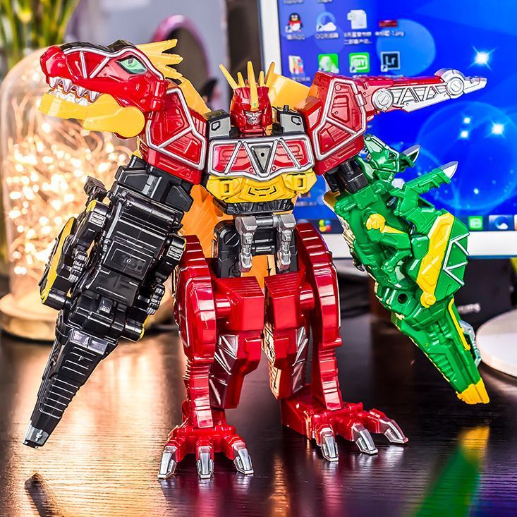 免運 獸電戰隊 強龍者 強龍神 合體機器人 聲光效果 新款恐龍戰隊 超變恐龍三合一大合體 變形金剛 變形機器人 玩具