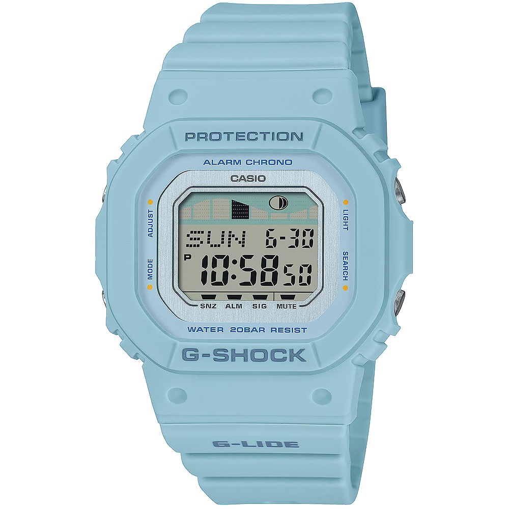 CASIO 卡西歐 G-SHOCK 衝浪運動方形女錶 GLX-S5600-2