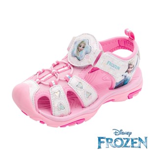 迪士尼 冰雪奇緣 童鞋 護趾電燈涼鞋 Disney 白粉/FOKT41573/K Shoes Plaza