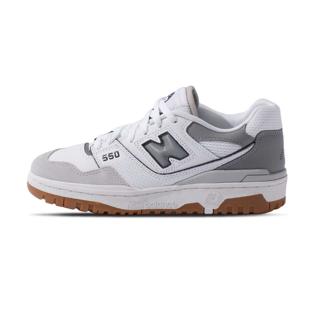 New Balance 男鞋 女鞋 白灰色 經典 復古 皮革 膠底 休閒鞋 BB550ESC