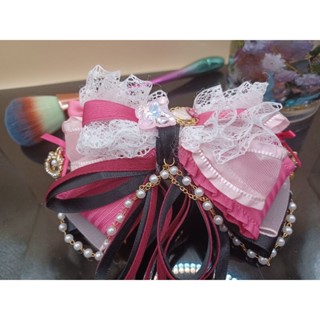 髮夾💘浮誇系蘿莉塔三麗鷗水鑽凱蒂貓多層蝴蝶緞帶彈簧夾大人小孩可