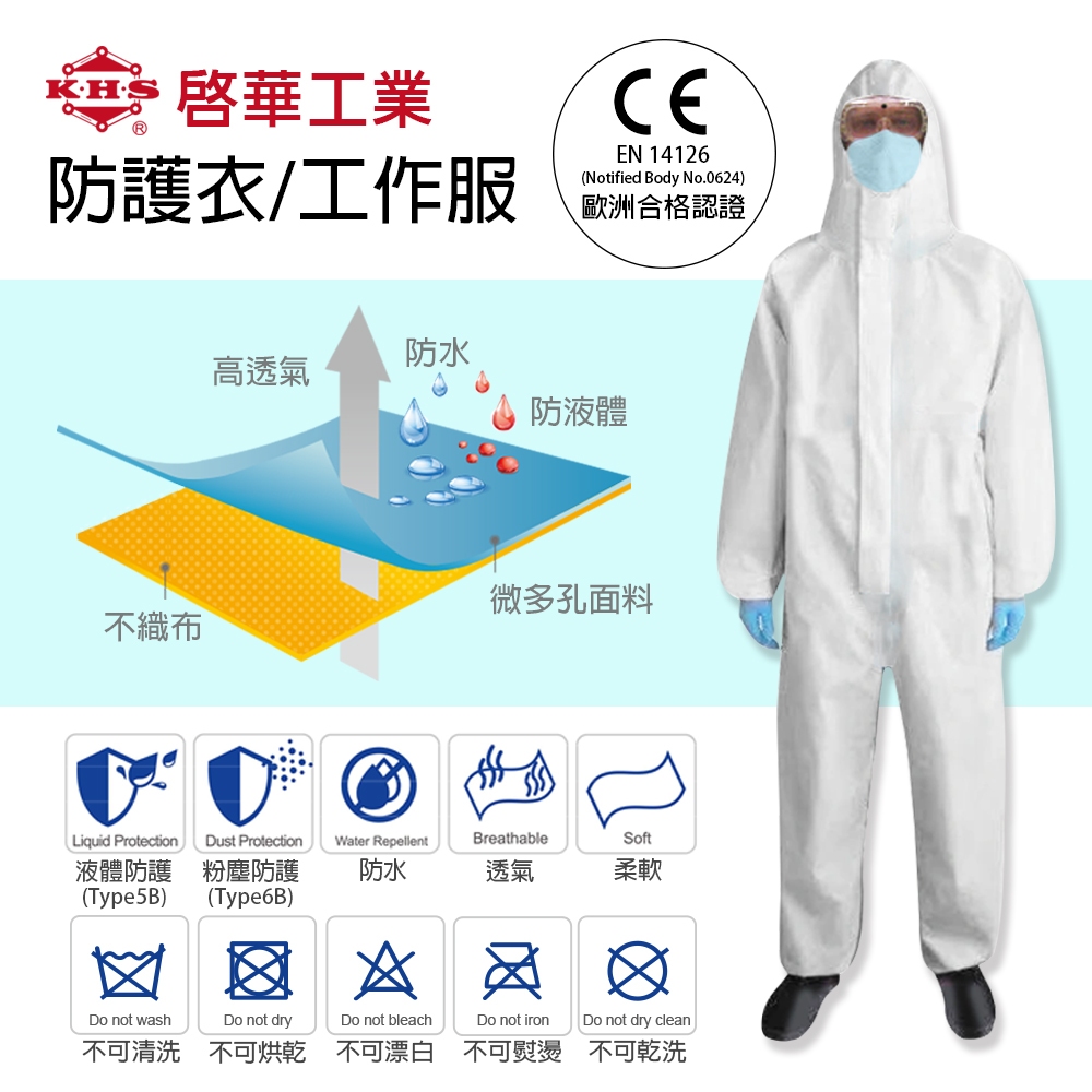 |買二送一| 專業連身防護衣-歐盟認證－防疫、搭機用/台灣製造 (共三件)