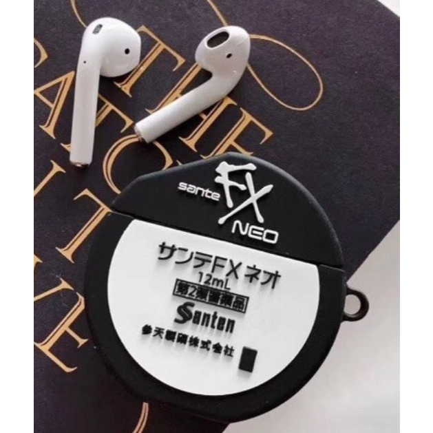 日本代購 現貨不用等 參天 FX眼藥水 造型耳機套 金 銀