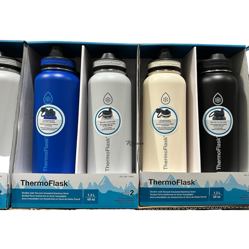 好市多商品-Thermoflask 不鏽鋼保冷瓶 1.2公升 X 2件組