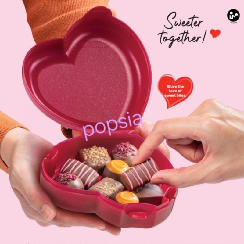 Tupperware Heart Shape【Popsia 特百惠限量版心型盒(1)糖果/點心】