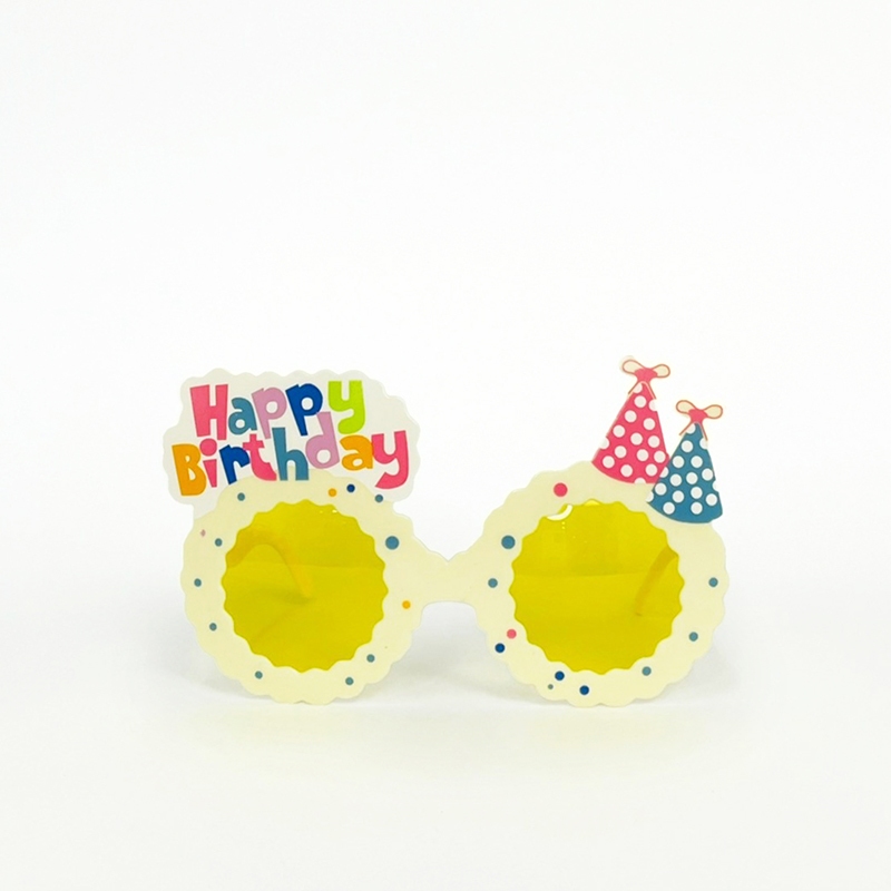 派對城 現貨 【生日派對帽造型眼鏡1入】 歐美派對 派對裝飾 裝飾眼鏡 造型眼鏡 生日派對 派對佈置 拍攝道具